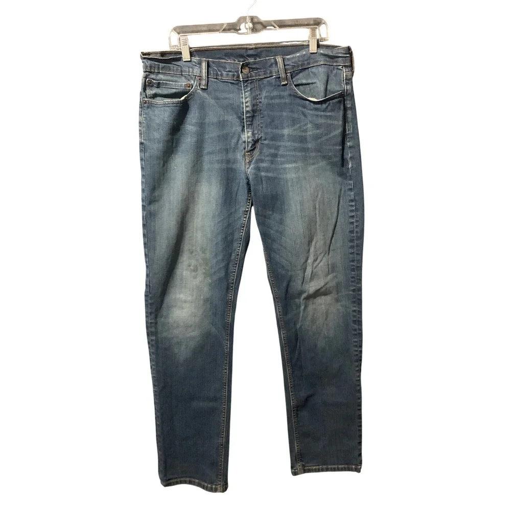 Levis 541 Athletic Taper Mens Blue Jeans 35x34 Medium Wash Denim 18181-0017